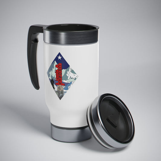 Chosin 1/1 First of the First Stainless Steel Travel Mug with Handle, 14oz