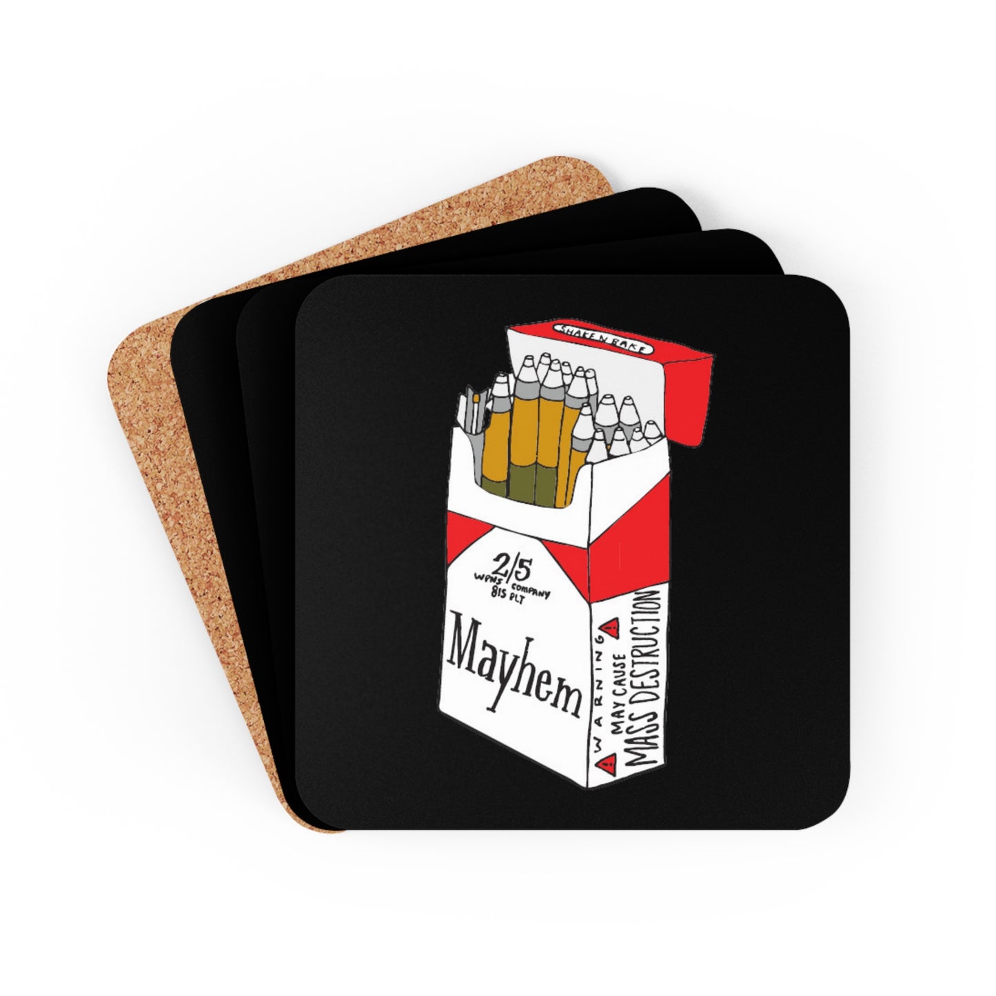 New Mayhem Corkwood Coaster Set (4)