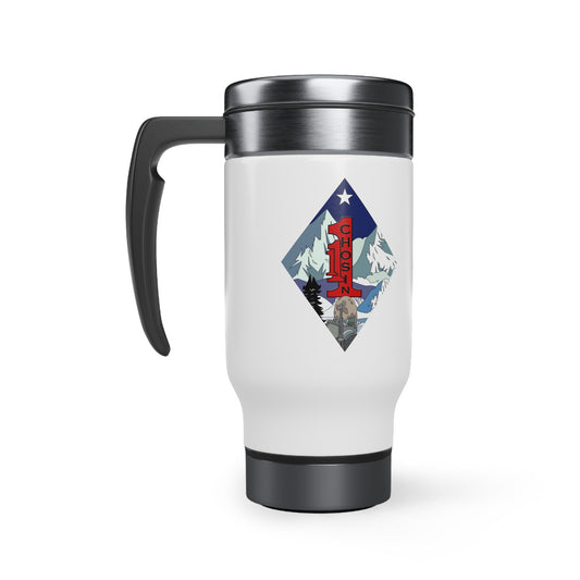 Chosin 1/1 First of the First Stainless Steel Travel Mug with Handle, 14oz