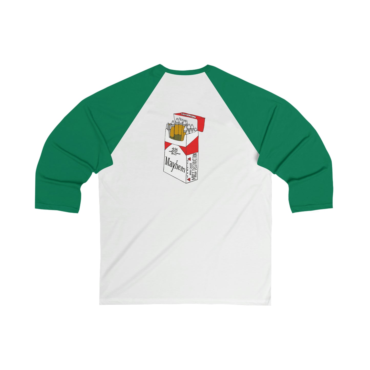 New Mayhem 3\4 Sleeve Baseball Tee