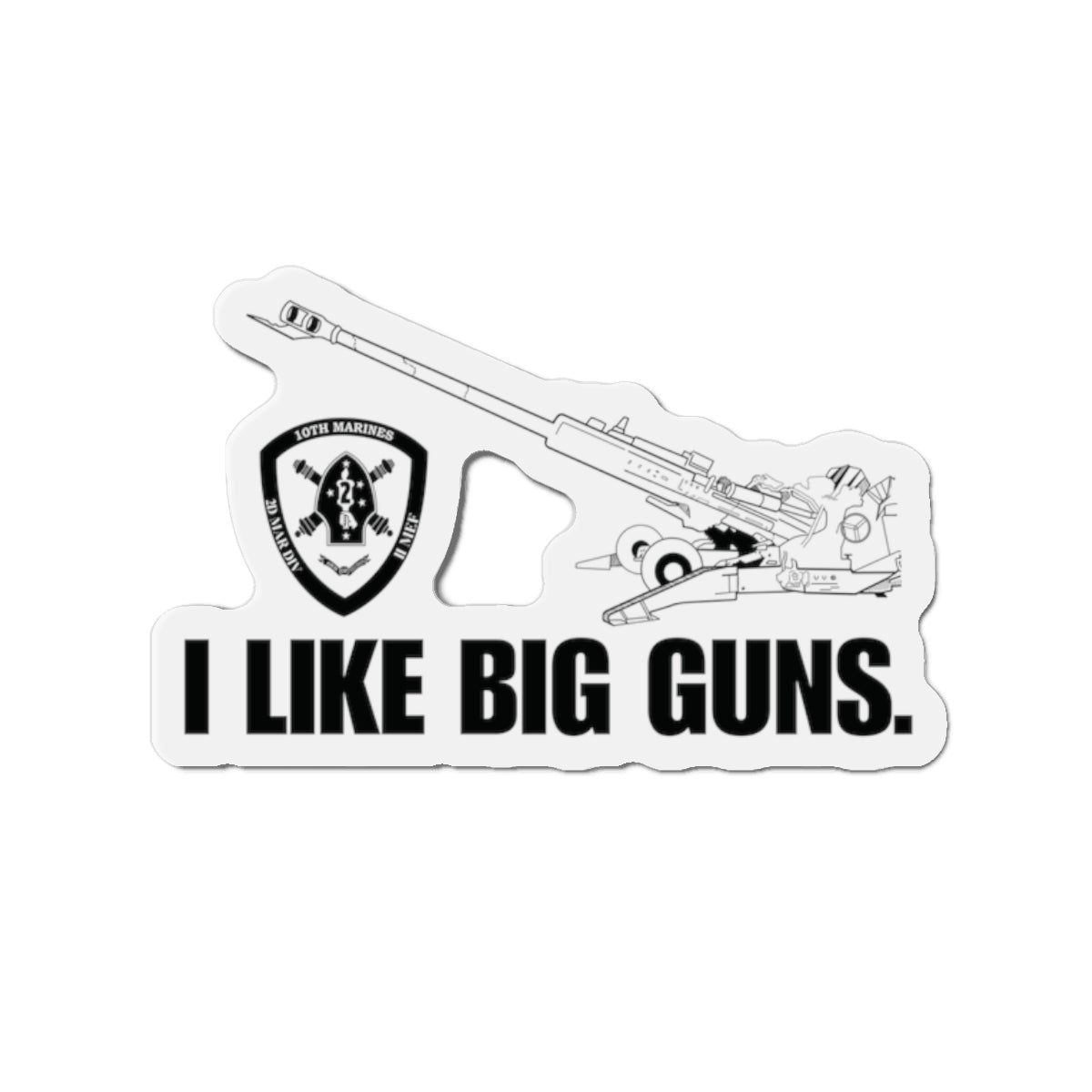 Molly Pitcher Big Guns Die-Cut Magnets