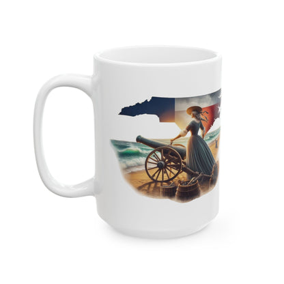 Molly Pitcher Ceramic Mug, (11oz, 15oz)