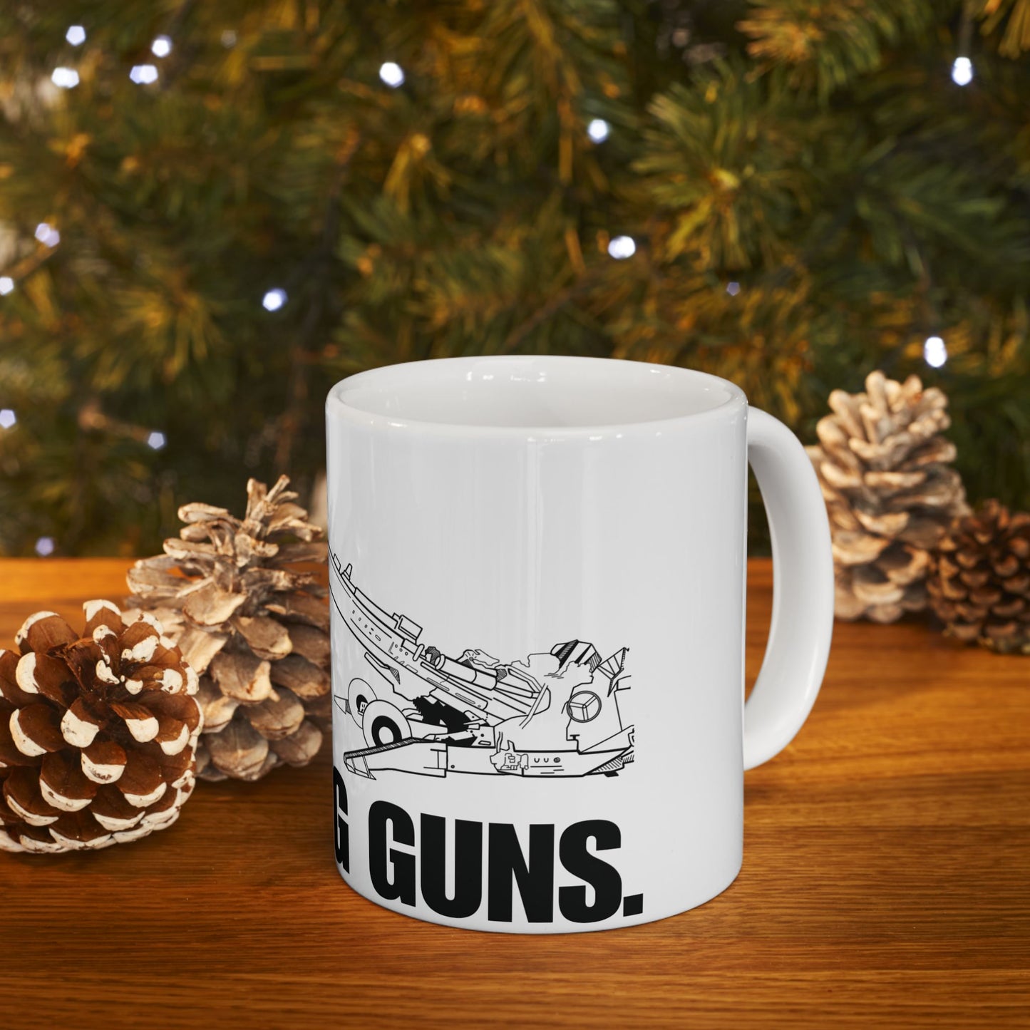 Molly Pitcher "Big Guns" Ceramic Mug, (11oz, 15oz)