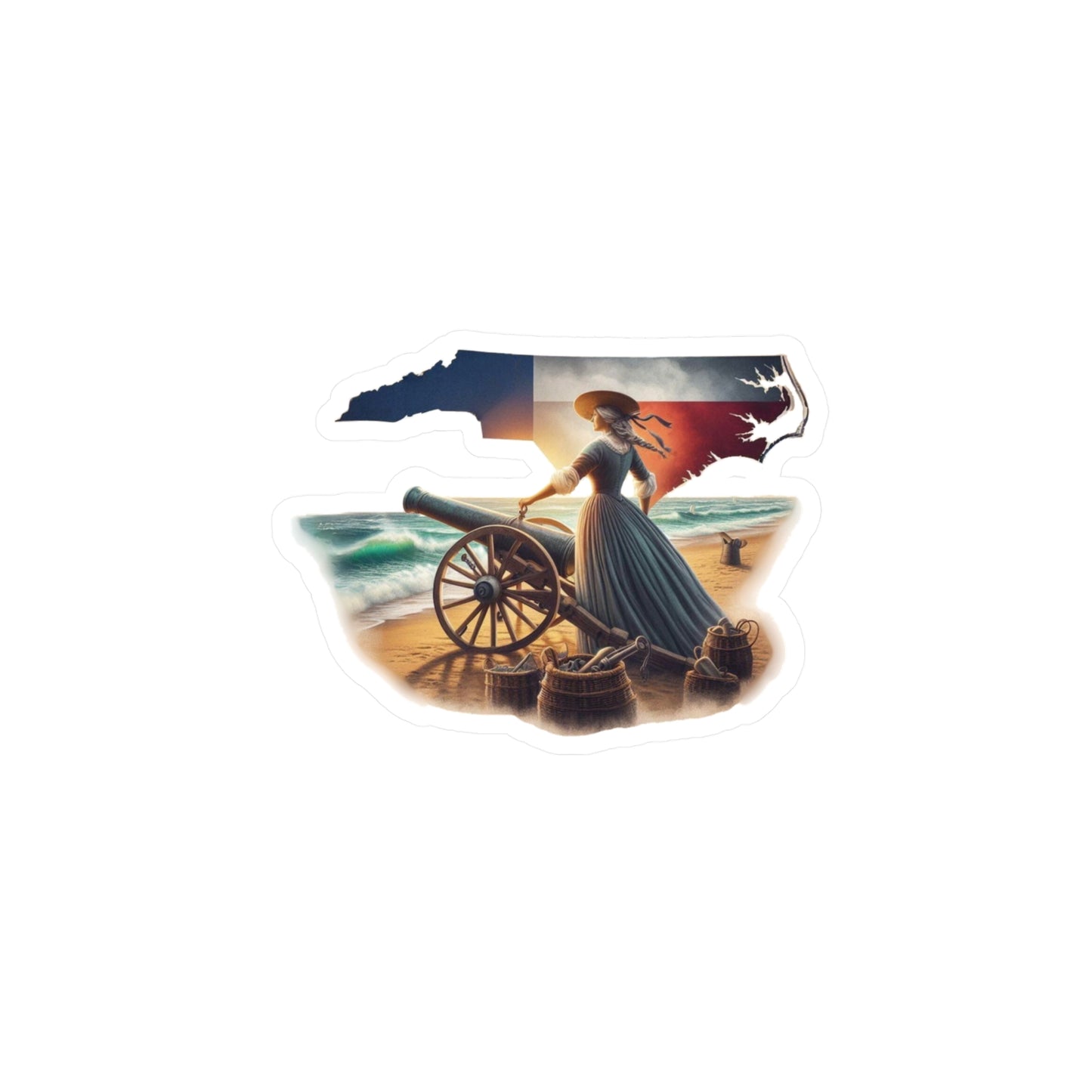 Molly Pitcher NC Kiss-Cut Vinyl Decals