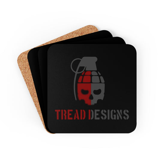 Tread Designs Corkwood Coaster Set (4)