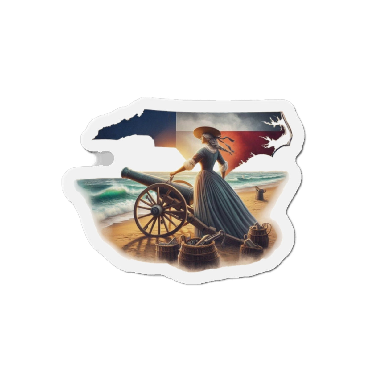 Molly Pitcher NC Die-Cut Magnets