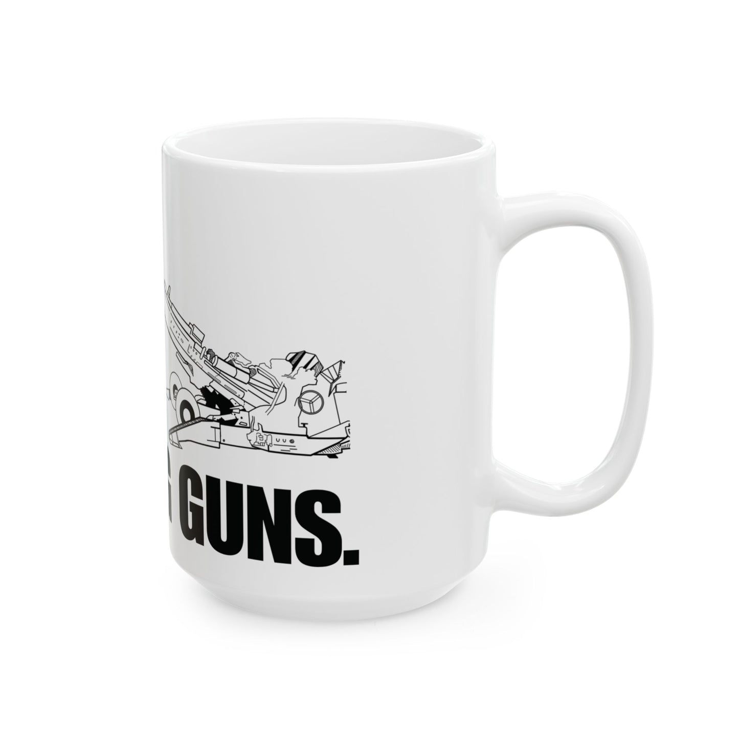 Molly Pitcher "Big Guns" Ceramic Mug, (11oz, 15oz)